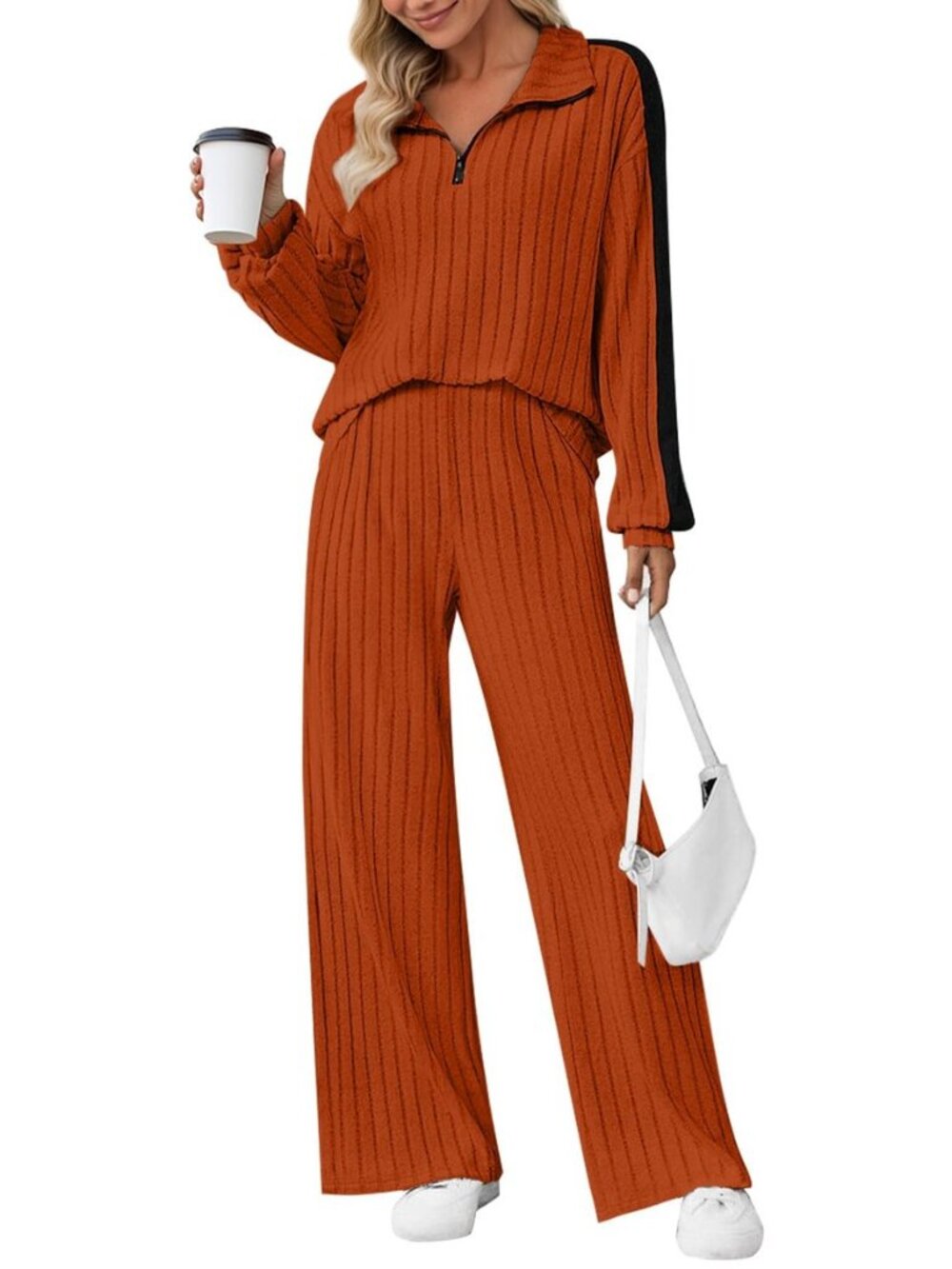 Womens 2 Piece Lounge Sets Zip Sweatsuits Matching Outfits